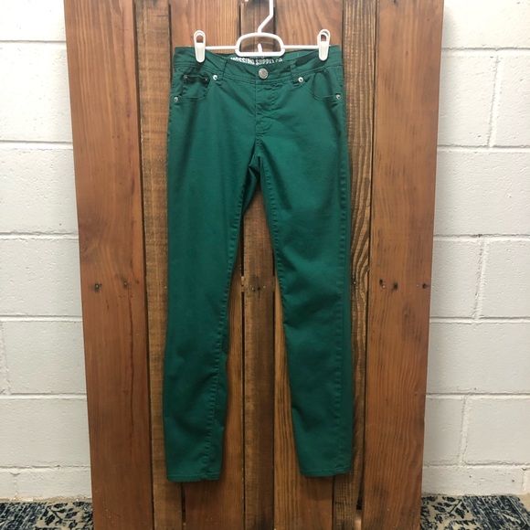 Mossimo Supply Co. size 5 green skinny jeans - Picture 3 of 7